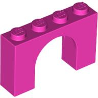 Lego kostka (kostička) most oblouk 1x4x2, tmavě růžová (4243566)